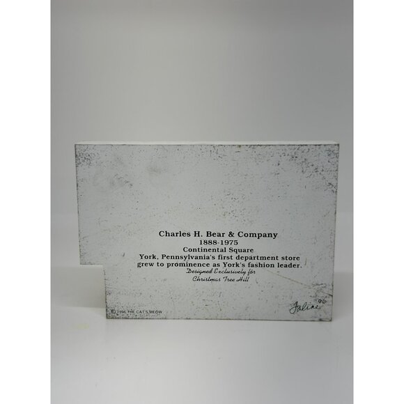 VTG Cat’s Meow York PA Bear’s 5.75"x4.25" Store Collectible Wooden Miniature - Picture 6 of 8